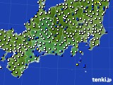 2016年12月27日の東海地方のアメダス(風向・風速)