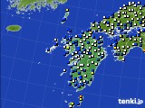 九州地方のアメダス実況(風向・風速)(2016年12月27日)