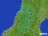 山形県のアメダス実況(風向・風速)(2016年12月27日)