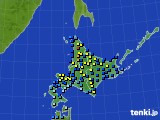 北海道地方のアメダス実況(積雪深)(2016年12月28日)