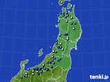 2016年12月28日の東北地方のアメダス(積雪深)