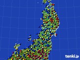 2016年12月28日の東北地方のアメダス(日照時間)