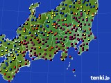 2016年12月28日の関東・甲信地方のアメダス(日照時間)