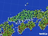 中国地方のアメダス実況(日照時間)(2016年12月28日)