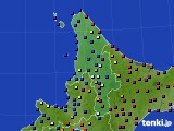 2016年12月28日の道北のアメダス(日照時間)