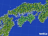 四国地方のアメダス実況(気温)(2016年12月28日)