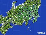 関東・甲信地方のアメダス実況(風向・風速)(2016年12月28日)