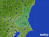 茨城県のアメダス実況(風向・風速)(2016年12月28日)