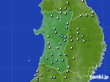 秋田県のアメダス実況(降水量)(2016年12月29日)