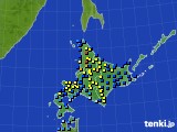 北海道地方のアメダス実況(積雪深)(2016年12月29日)