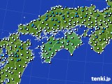 四国地方のアメダス実況(気温)(2016年12月29日)