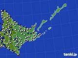 道東のアメダス実況(風向・風速)(2016年12月29日)