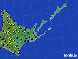 道東のアメダス実況(積雪深)(2016年12月30日)