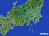 関東・甲信地方のアメダス実況(気温)(2016年12月30日)