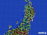 2016年12月31日の東北地方のアメダス(日照時間)