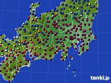 2016年12月31日の関東・甲信地方のアメダス(日照時間)