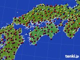 四国地方のアメダス実況(日照時間)(2016年12月31日)