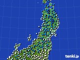 2017年01月01日の東北地方のアメダス(気温)