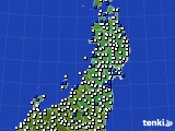 2017年01月01日の東北地方のアメダス(風向・風速)