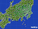 関東・甲信地方のアメダス実況(風向・風速)(2017年01月01日)