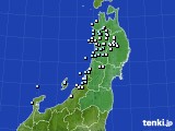 東北地方のアメダス実況(降水量)(2017年01月02日)