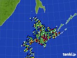 2017年01月03日の北海道地方のアメダス(日照時間)