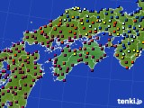 四国地方のアメダス実況(日照時間)(2017年01月03日)