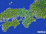 近畿地方のアメダス実況(気温)(2017年01月03日)