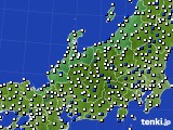 北陸地方のアメダス実況(風向・風速)(2017年01月03日)
