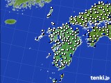 九州地方のアメダス実況(風向・風速)(2017年01月03日)