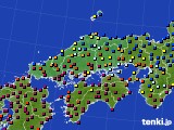 中国地方のアメダス実況(日照時間)(2017年01月04日)