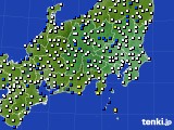 関東・甲信地方のアメダス実況(風向・風速)(2017年01月04日)