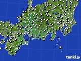 東海地方のアメダス実況(風向・風速)(2017年01月04日)