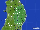 岩手県のアメダス実況(風向・風速)(2017年01月06日)