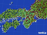 近畿地方のアメダス実況(日照時間)(2017年01月07日)