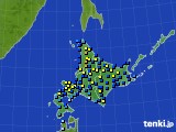 北海道地方のアメダス実況(積雪深)(2017年01月08日)