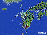 九州地方のアメダス実況(日照時間)(2017年01月08日)