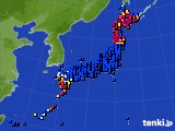 2017年01月08日のアメダス(日照時間)