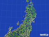 東北地方のアメダス実況(気温)(2017年01月08日)