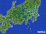 関東・甲信地方のアメダス実況(気温)(2017年01月08日)