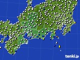 東海地方のアメダス実況(風向・風速)(2017年01月08日)