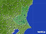 茨城県のアメダス実況(風向・風速)(2017年01月08日)