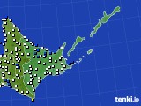 道東のアメダス実況(風向・風速)(2017年01月09日)