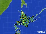 北海道地方のアメダス実況(積雪深)(2017年01月10日)