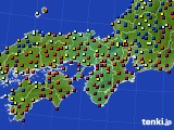 近畿地方のアメダス実況(日照時間)(2017年01月10日)