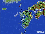 九州地方のアメダス実況(日照時間)(2017年01月10日)