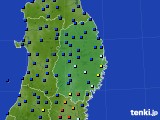 岩手県のアメダス実況(日照時間)(2017年01月10日)