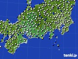 2017年01月10日の東海地方のアメダス(風向・風速)