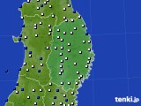 岩手県のアメダス実況(風向・風速)(2017年01月10日)