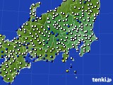 2017年01月11日の関東・甲信地方のアメダス(風向・風速)